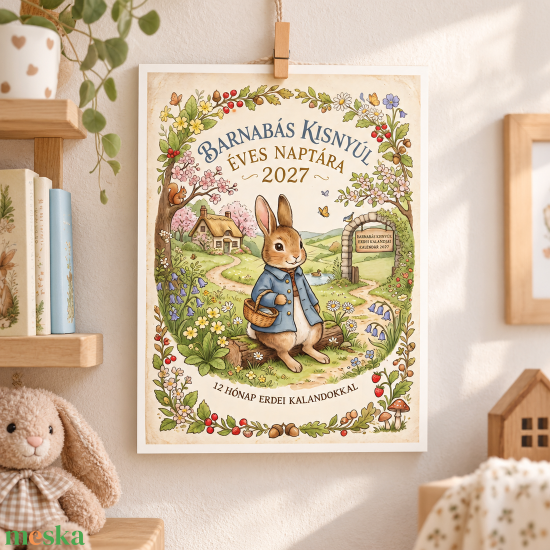 Barnabás Kisnyúl Éves Naptár 2027 (PDF) � 12 Erdei Illusztráció és Mese  Otthoni Nyomtatáshoz - otthon & életmód - dekoráció - fali és függő dekoráció - falinaptár & öröknaptár - Meska.hu