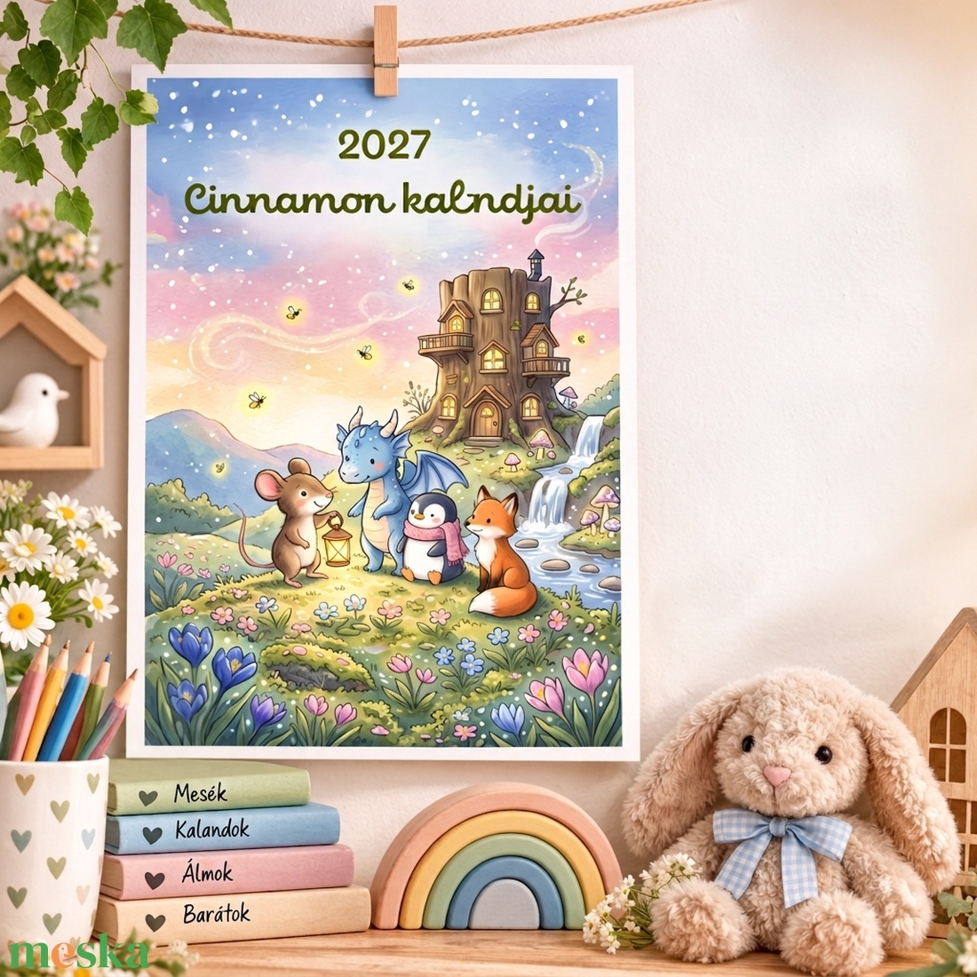 Cinnamon Kisegér Varázslatos Kalandjai 2027 � Letölthető PDF Mesenaptár (Otthon Nyomtatható) - otthon & életmód - dekoráció - fali és függő dekoráció - falinaptár & öröknaptár - Meska.hu