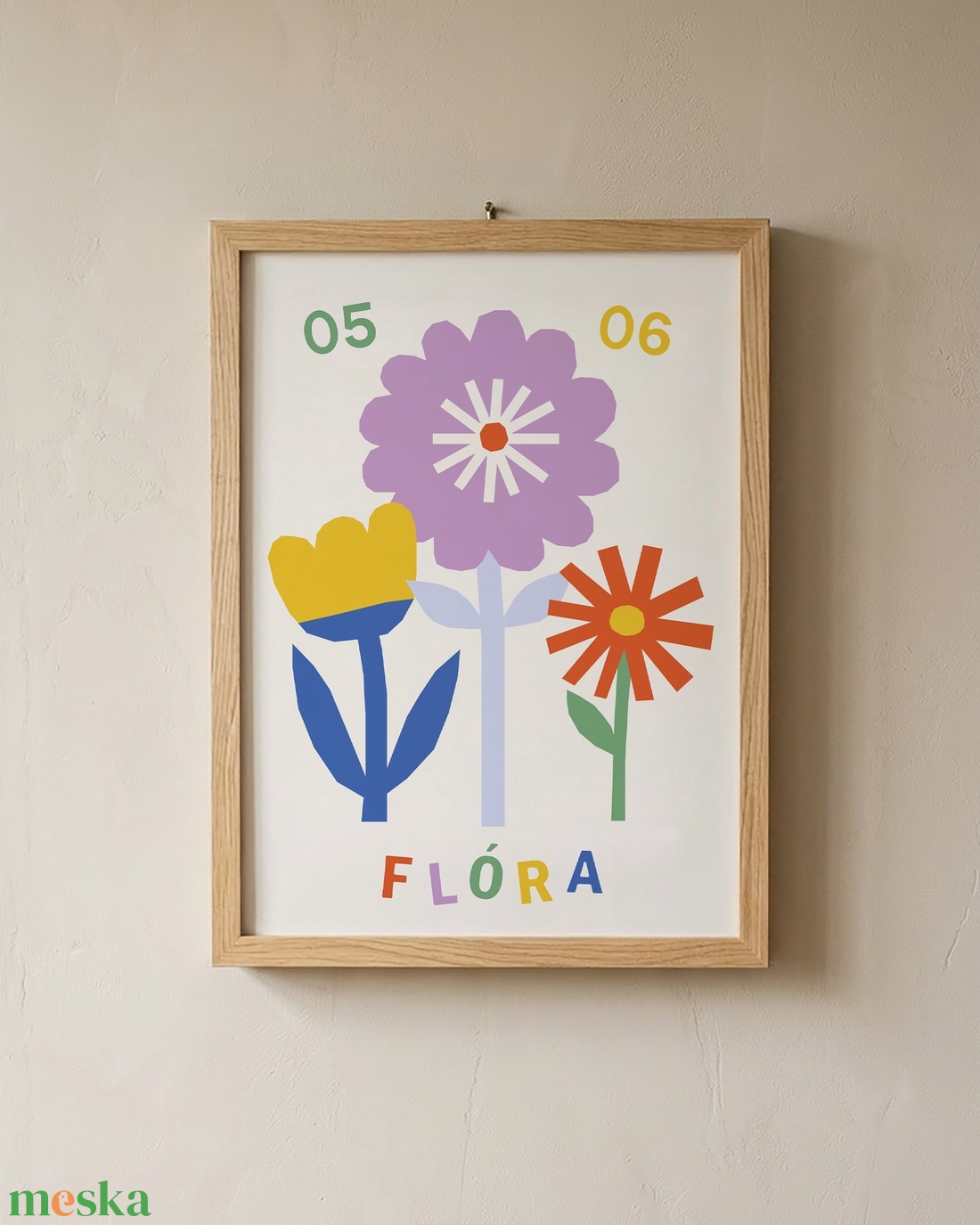 Virágos egyedi falikép gyerekszobába - baba - mama - babaszoba dekoráció - babaposzter - Meska.hu