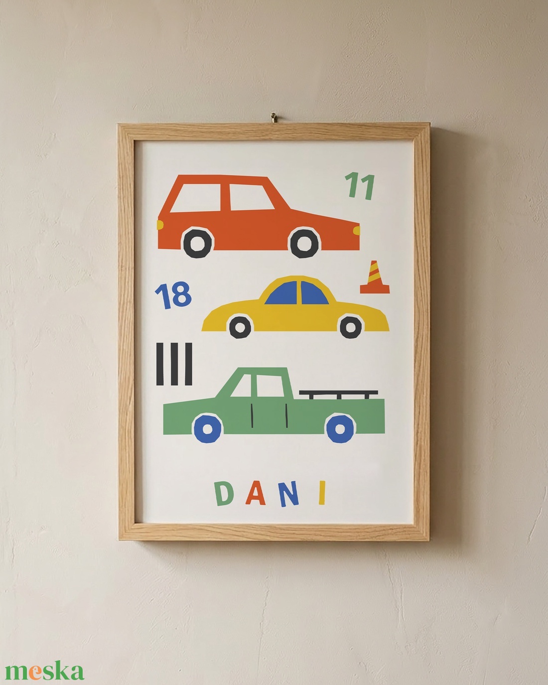 Kisautós egyedi falikép gyerekszobába - baba - mama - babaszoba dekoráció - babaposzter - Meska.hu