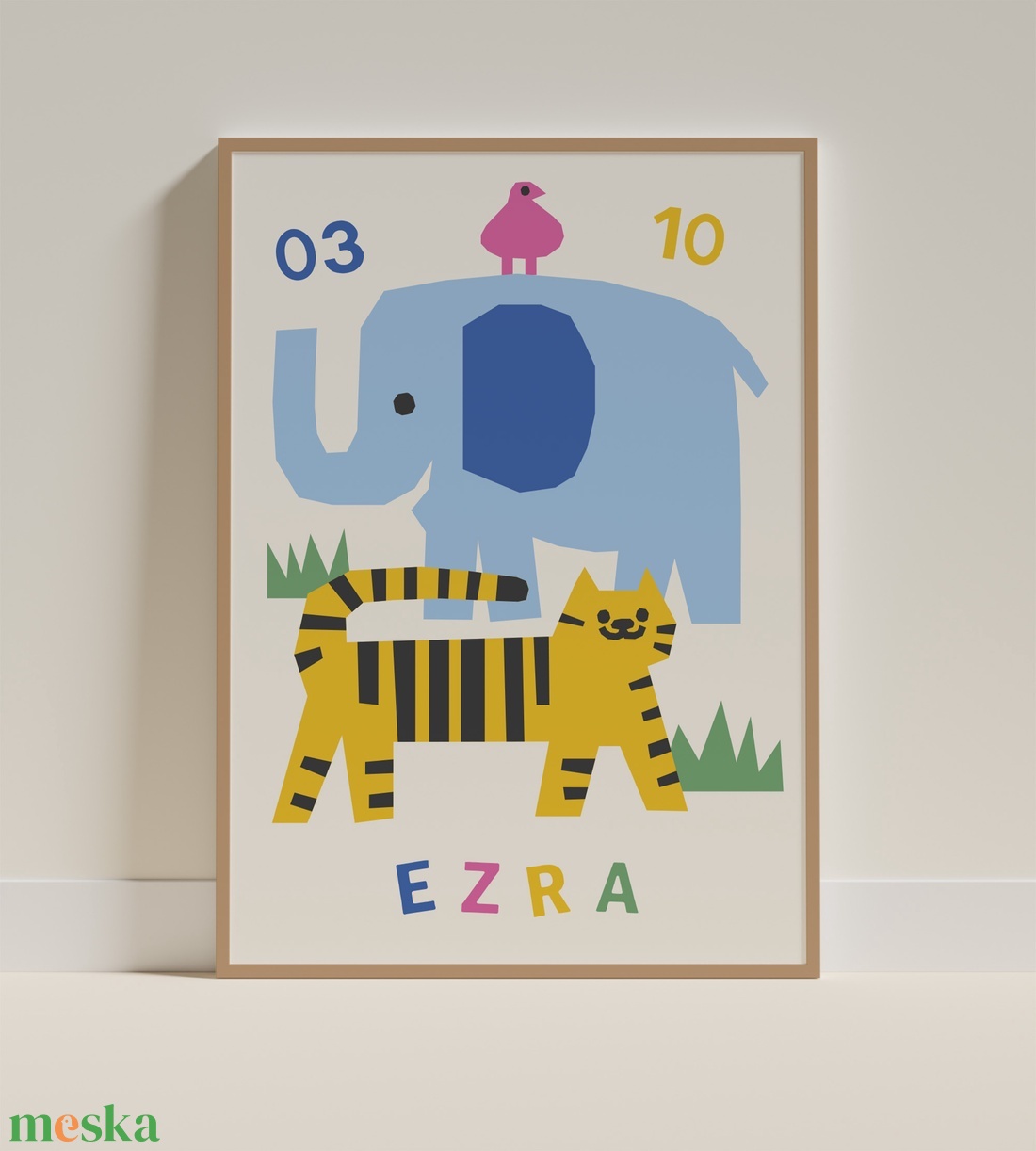 Szafari egyedi falikép gyerekszobába - baba - mama - babaszoba dekoráció - babaposzter - Meska.hu