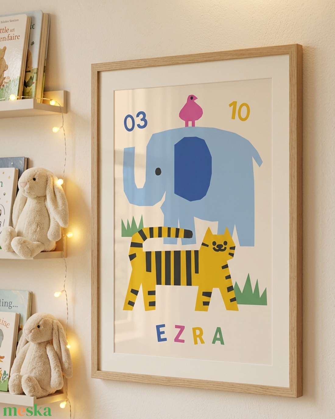 Szafari egyedi falikép gyerekszobába - baba - mama - babaszoba dekoráció - babaposzter - Meska.hu