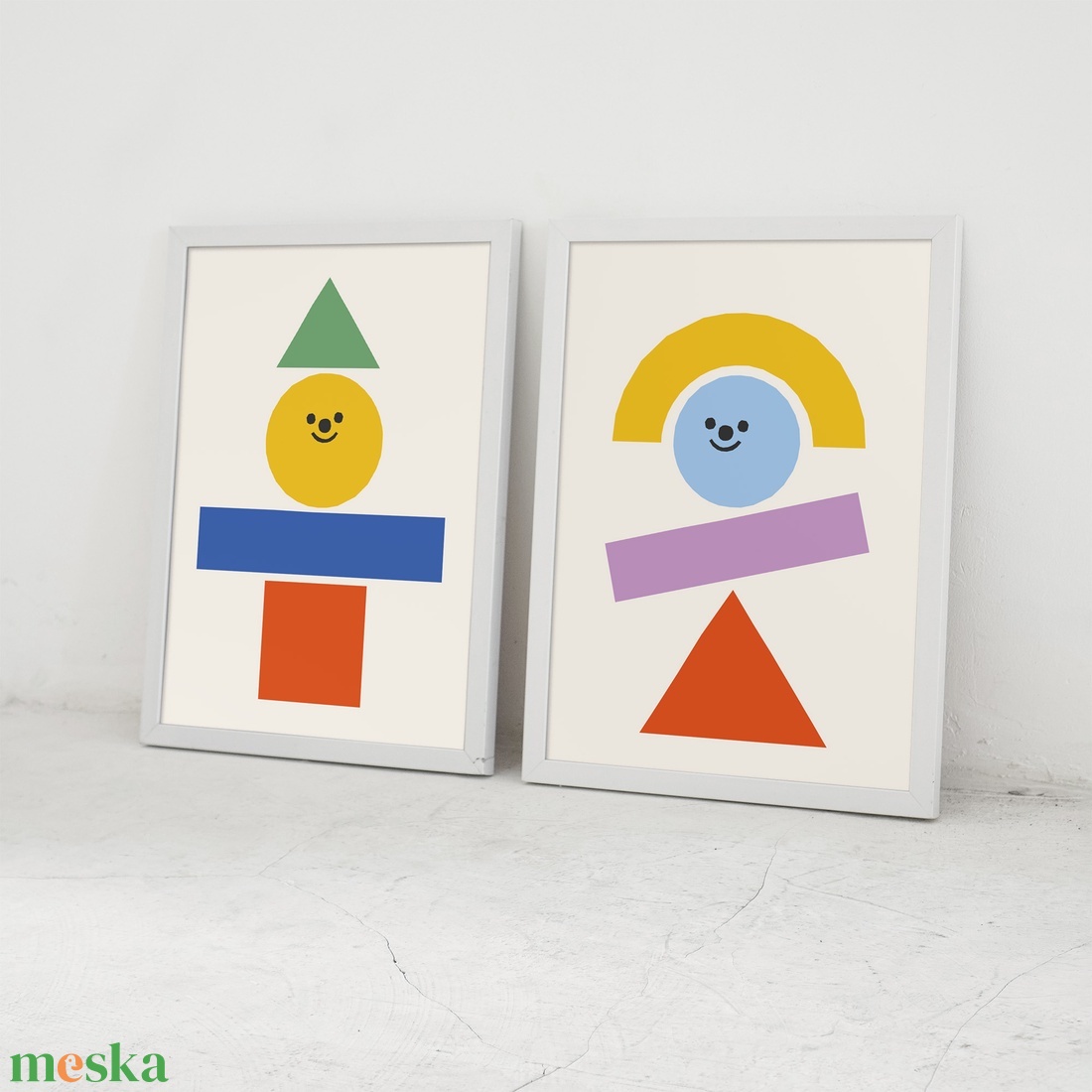 Színek és formák - 2 db digitális plakát  - baba - mama - babaszoba dekoráció - babaszoba kép - Meska.hu