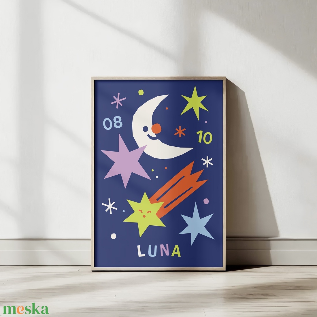 Csillagos ég egyedi falikép gyerekszobába - baba - mama - babaszoba dekoráció - babaposzter - Meska.hu