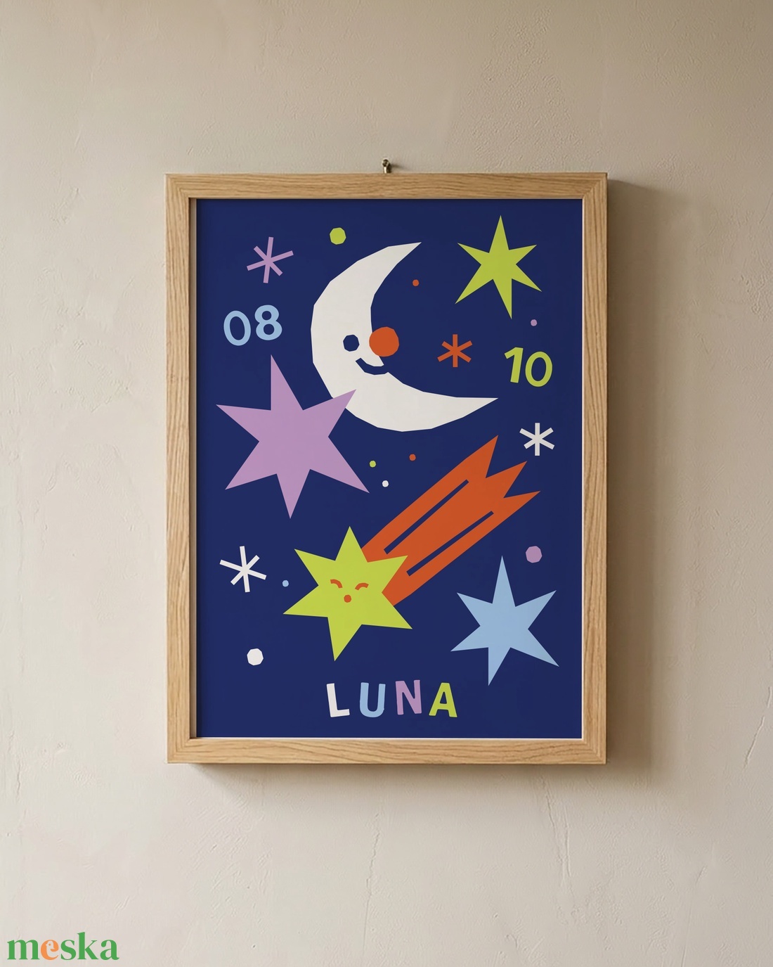 Csillagos ég egyedi falikép gyerekszobába - baba - mama - babaszoba dekoráció - babaposzter - Meska.hu