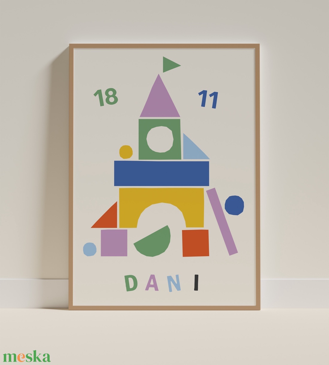 Építőkockás egyedi falikép gyerekszobába - baba - mama - babaszoba dekoráció - babaposzter - Meska.hu