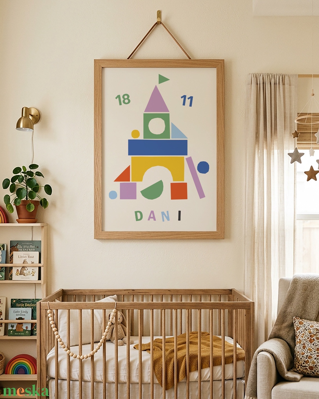 Építőkockás egyedi falikép gyerekszobába - baba - mama - babaszoba dekoráció - babaposzter - Meska.hu