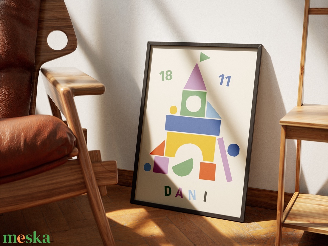 Építőkockás egyedi falikép gyerekszobába - baba - mama - babaszoba dekoráció - babaposzter - Meska.hu