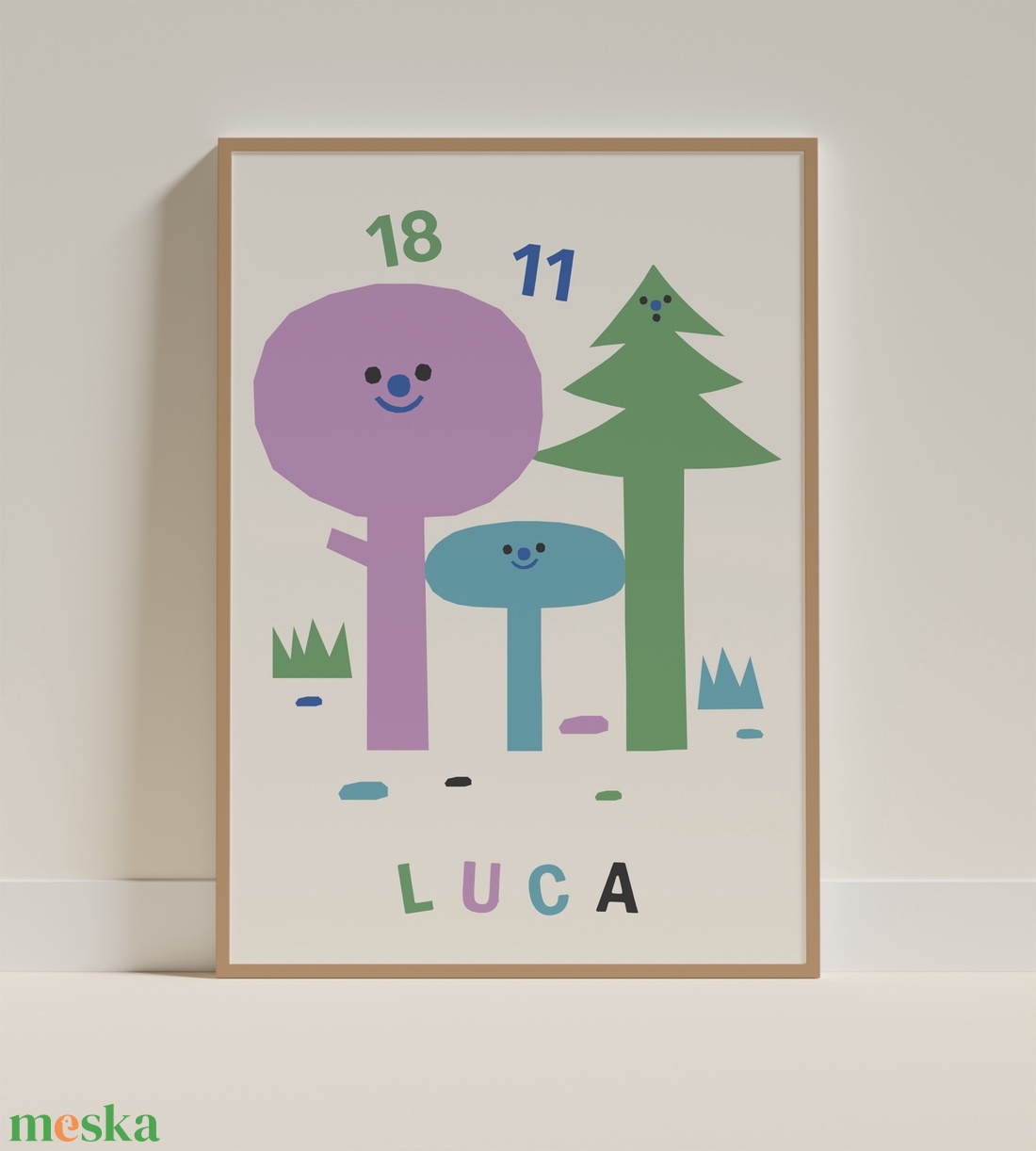 Erdei fás egyedi falikép gyerekszobába - baba - mama - babaszoba dekoráció - babaposzter - Meska.hu