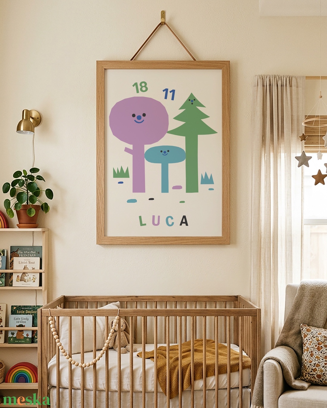 Erdei fás egyedi falikép gyerekszobába - baba - mama - babaszoba dekoráció - babaposzter - Meska.hu