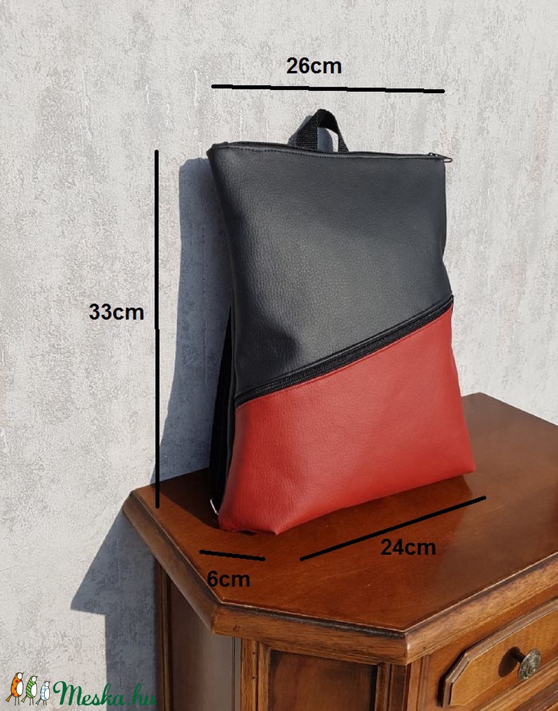 Műbőr hologramos hátizsák - táska & tok - hátizsák - hátizsák - Meska.hu