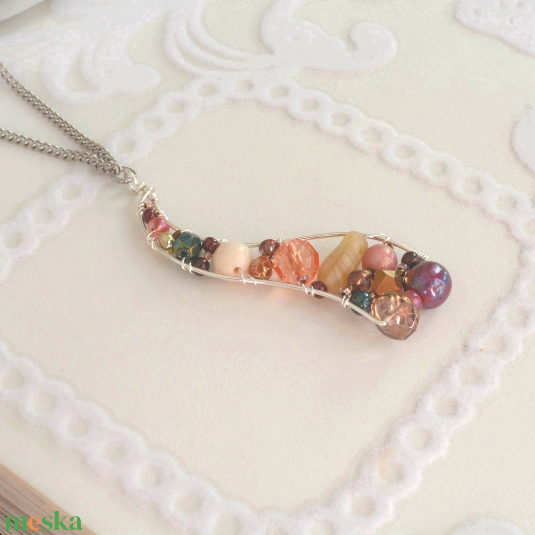 Lánc Ívvarázs - Hosszú - Ragyogó ősz - ékszer - nyaklánc - hosszú nyaklánc - Meska.hu Lánc Ívvarázs - Hosszú - Ragyogó ősz - ékszer - nyaklánc - hosszú nyaklánc - Meska.hu