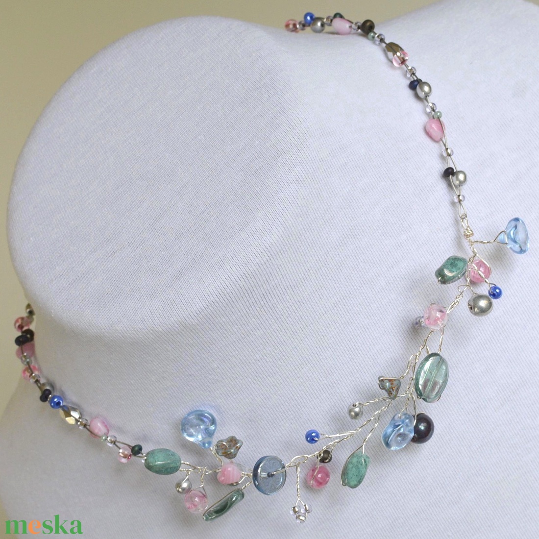 Lánc Pillefürt - Lágy nyár - Nikkelmentes - ékszer - nyaklánc - statement nyaklánc - Meska.hu Lánc Pillefürt - Lágy nyár - Nikkelmentes - ékszer - nyaklánc - statement nyaklánc - Meska.hu