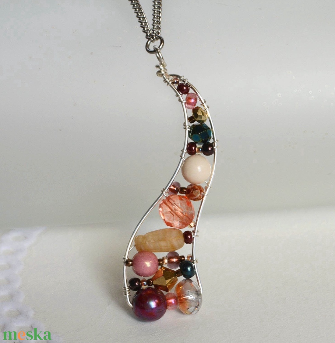 Lánc Ívvarázs - Hosszú - Ragyogó ősz - ékszer - nyaklánc - hosszú nyaklánc - Meska.hu Lánc Ívvarázs - Hosszú - Ragyogó ősz - ékszer - nyaklánc - hosszú nyaklánc - Meska.hu