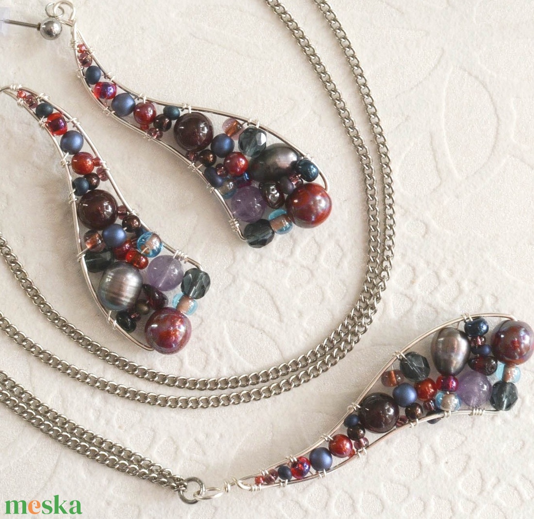 Lánc Ívvarázs - Hosszú - Őszi bogyók - ékszer - nyaklánc - hosszú nyaklánc - Meska.hu