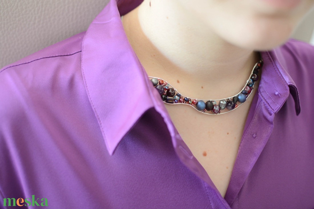 Lánc Ívvarázs - Kerek - Őszi bogyók - ékszer - nyaklánc - statement nyaklánc - Meska.hu