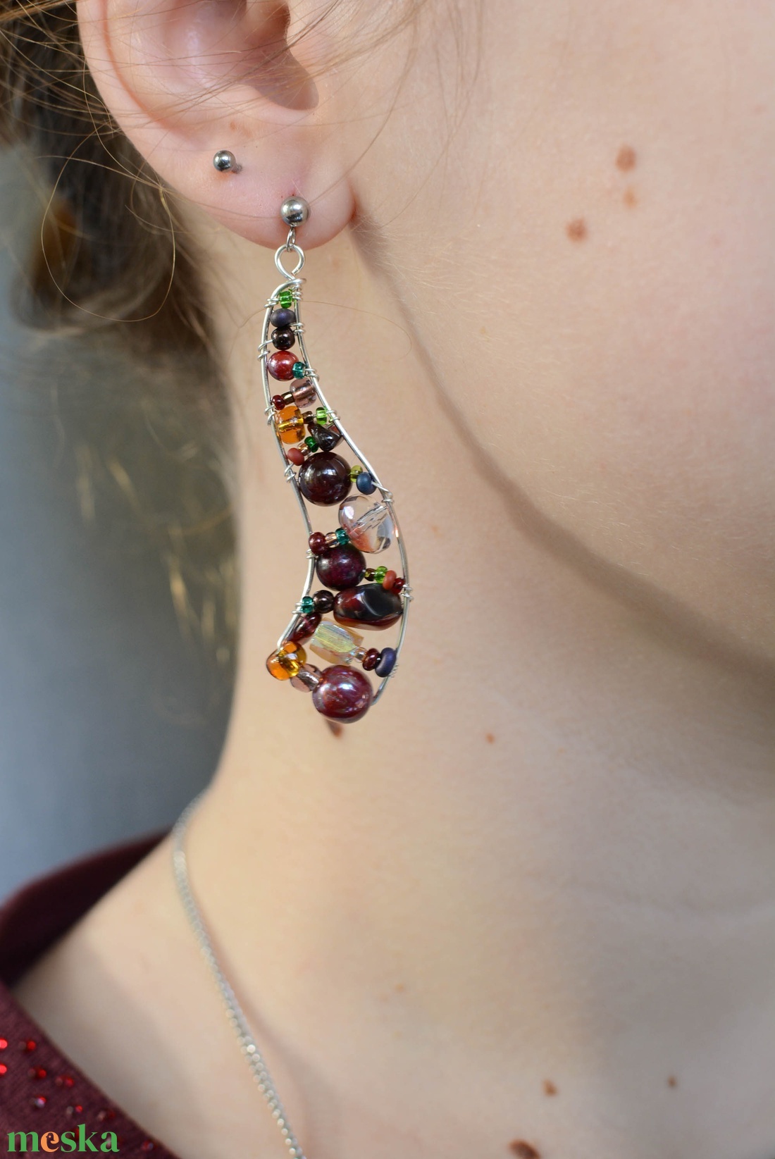 Fülbevaló Ívvarázs - Ragyogó ősz - ékszer - fülbevaló - lógó fülbevaló - Meska.hu