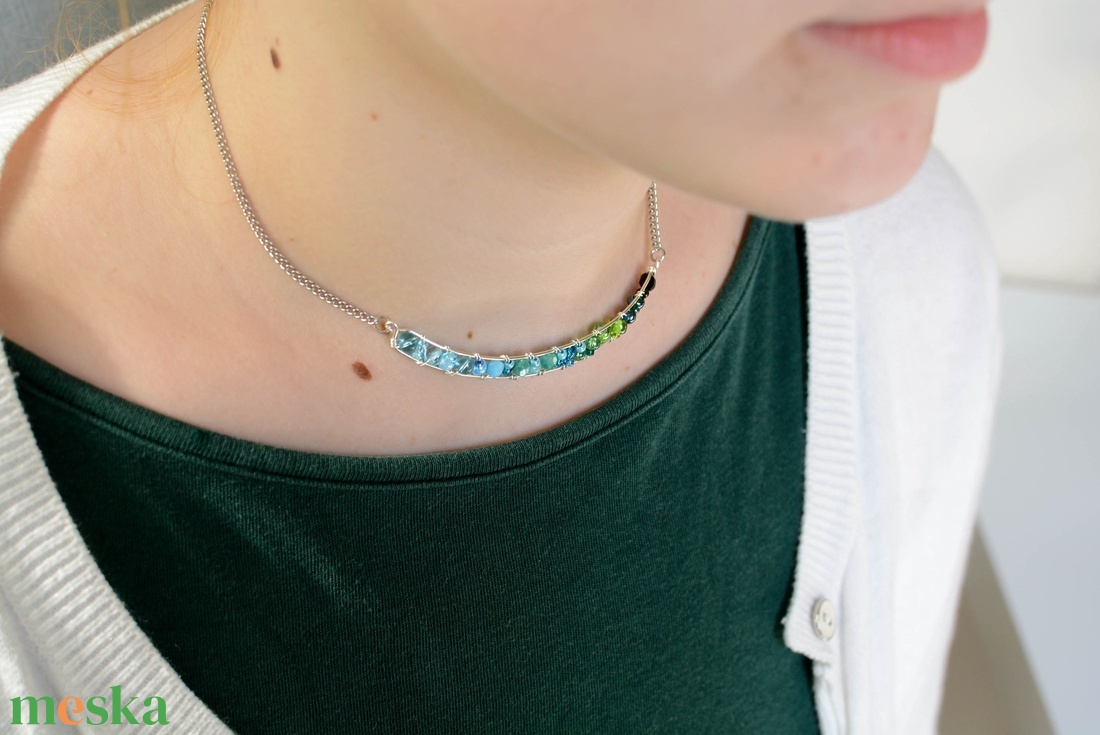 Lánc Minikincsek - Line Balaton - ékszer - nyaklánc - gyöngyös nyaklánc - Meska.hu