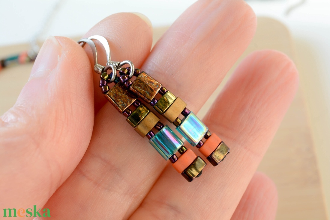 PiciPixel fülbevaló  Fűszer árnyalatok - ékszer - fülbevaló - lógó fülbevaló - Meska.hu