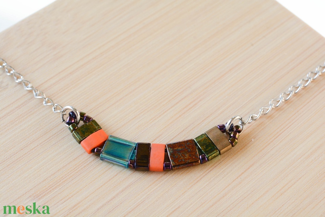 PiciPixel nyaklánc  Fűszer árnyalatok - ékszer - nyaklánc - medál nélküli nyaklánc - Meska.hu