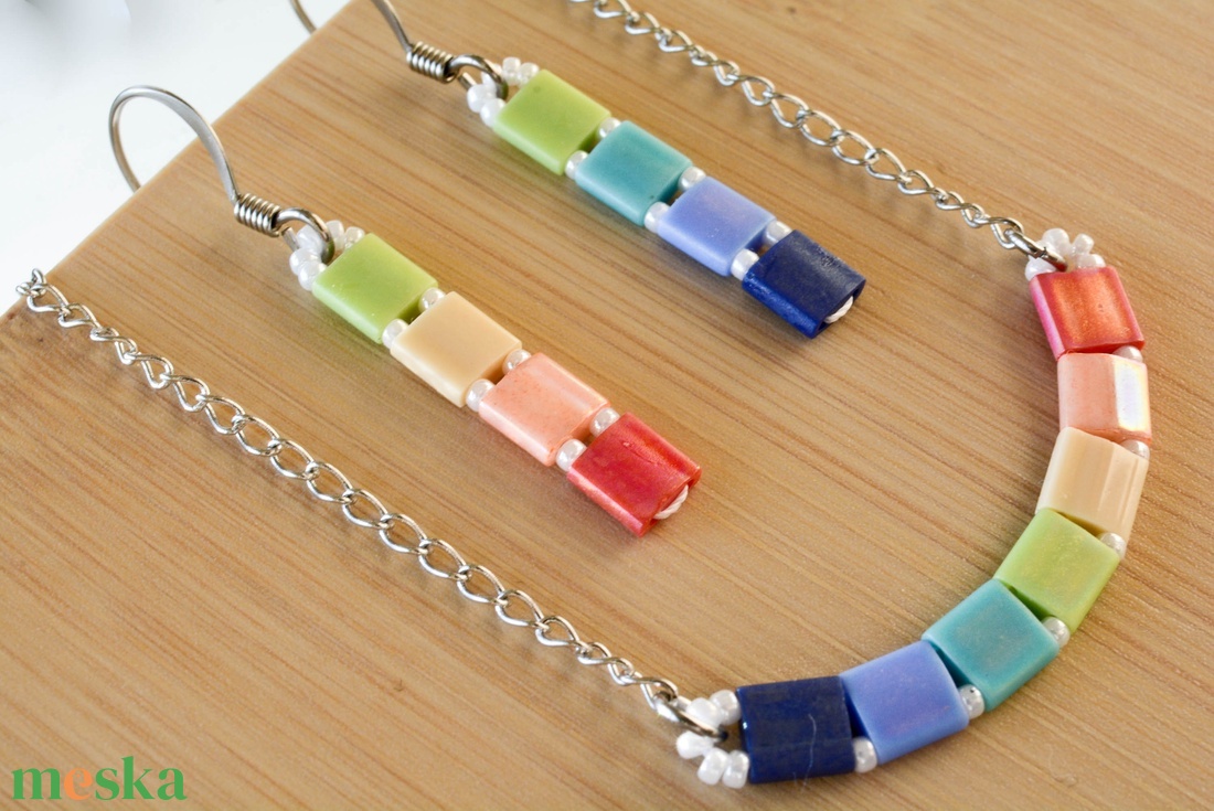 PiciPixel nyaklánc  Szivárvány - ékszer - nyaklánc - medál nélküli nyaklánc - Meska.hu
