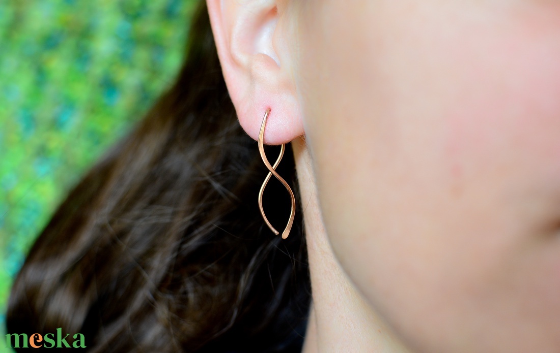 Bronz fülbevaló - végtelen szeretet - ékszer - fülbevaló - fülékszer - Meska.hu