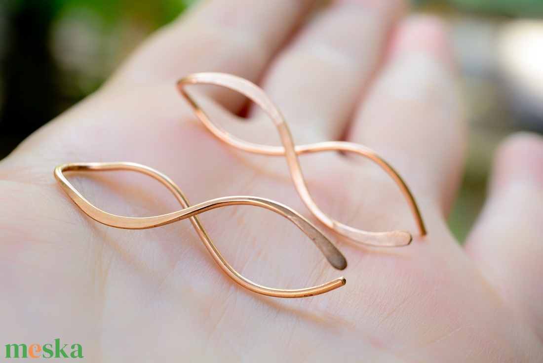 Bronz fülbevaló - végtelen szeretet - ékszer - fülbevaló - fülékszer - Meska.hu