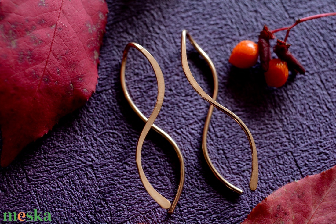 Bronz fülbevaló - végtelen szeretet - ékszer - fülbevaló - fülékszer - Meska.hu