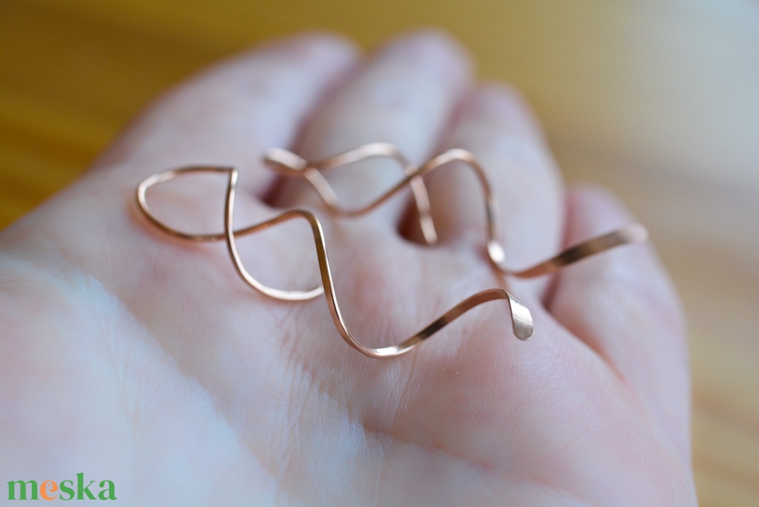 Bronz fülbevaló - DNS spirál - ékszer - fülbevaló - fülékszer - Meska.hu