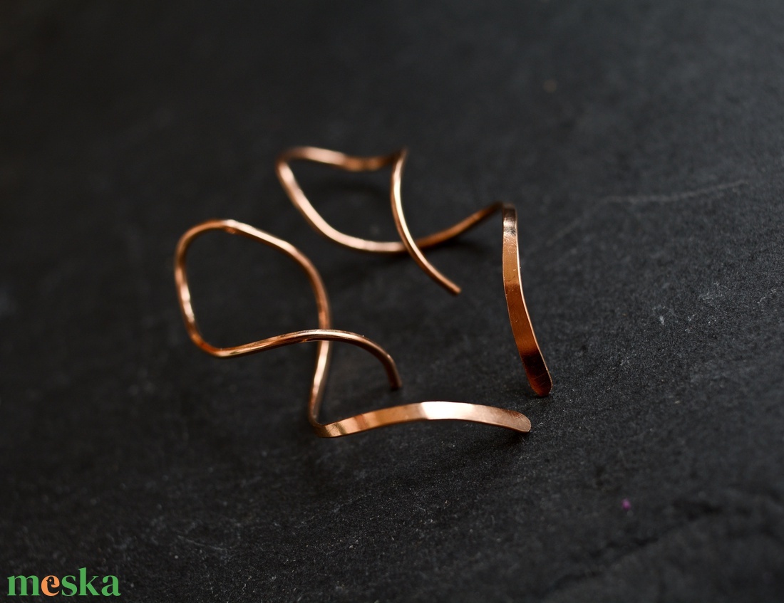 Bronz fülbevaló - DNS spirál, kicsi - ékszer - fülbevaló - fülékszer - Meska.hu