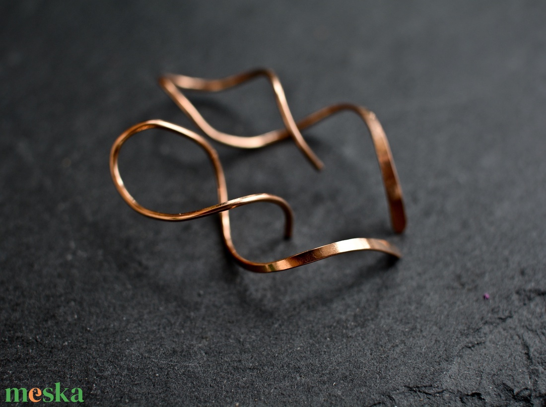 Bronz fülbevaló - DNS spirál, kicsi - ékszer - fülbevaló - fülékszer - Meska.hu