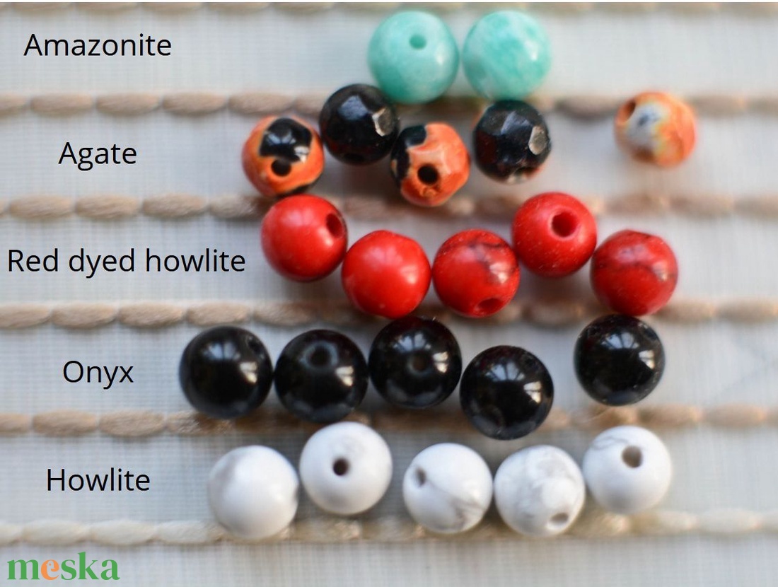 Bronz klipsz ásvánnyal - spirál, nagyon kényelmes - ékszer - fülbevaló - klipsz - Meska.hu