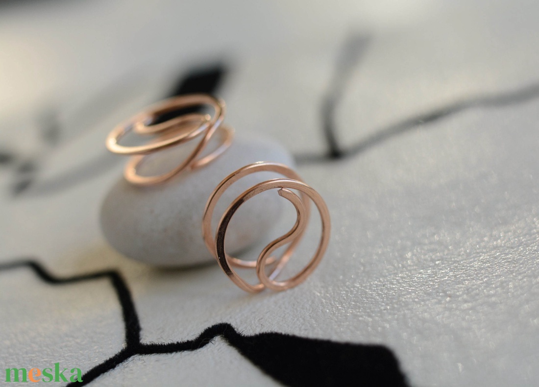 Bronz fülbevaló - jin jang - ékszer - fülbevaló - klipsz - Meska.hu