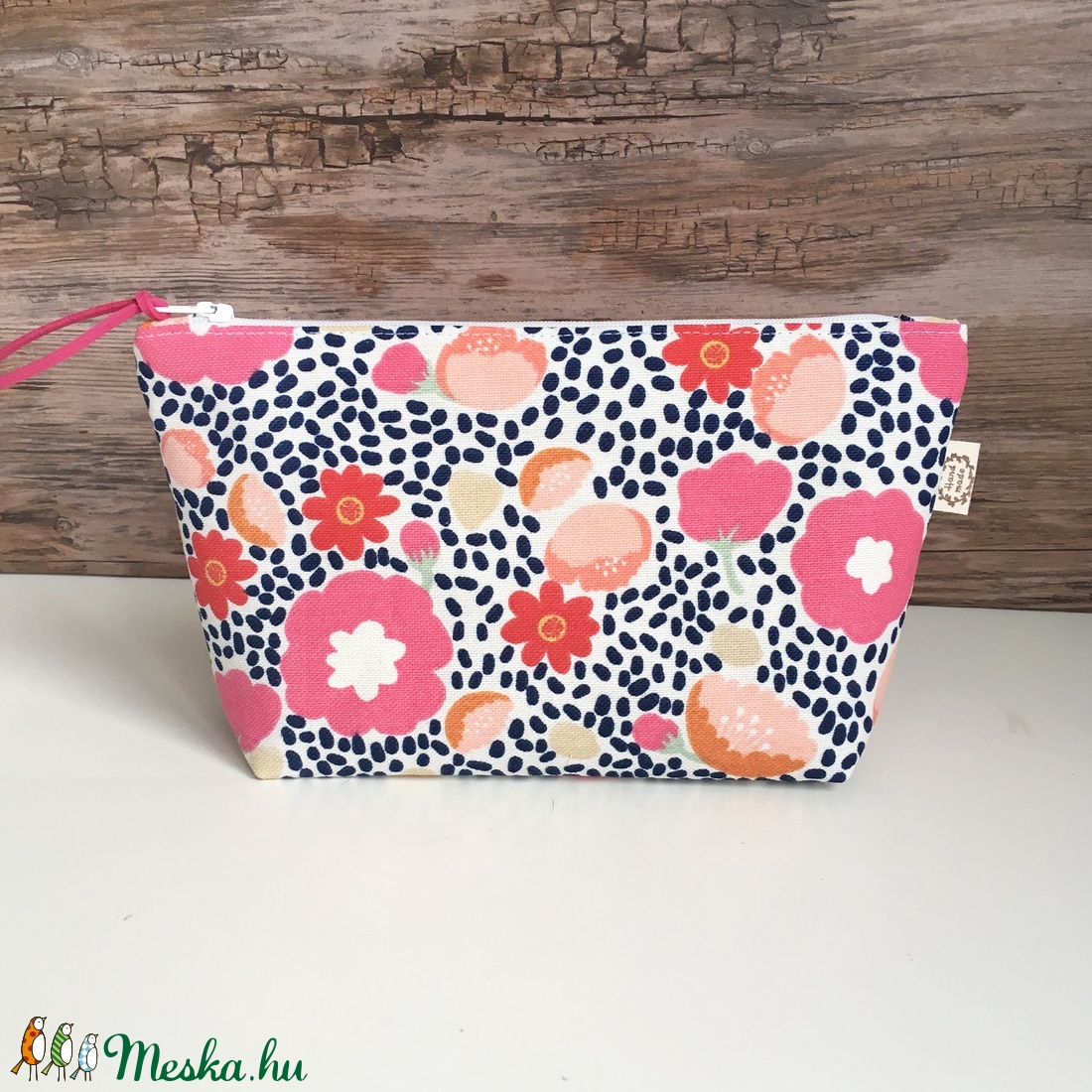 Virágos vászon neszesszer pipere táska - táska & tok - neszesszer - Meska.hu
