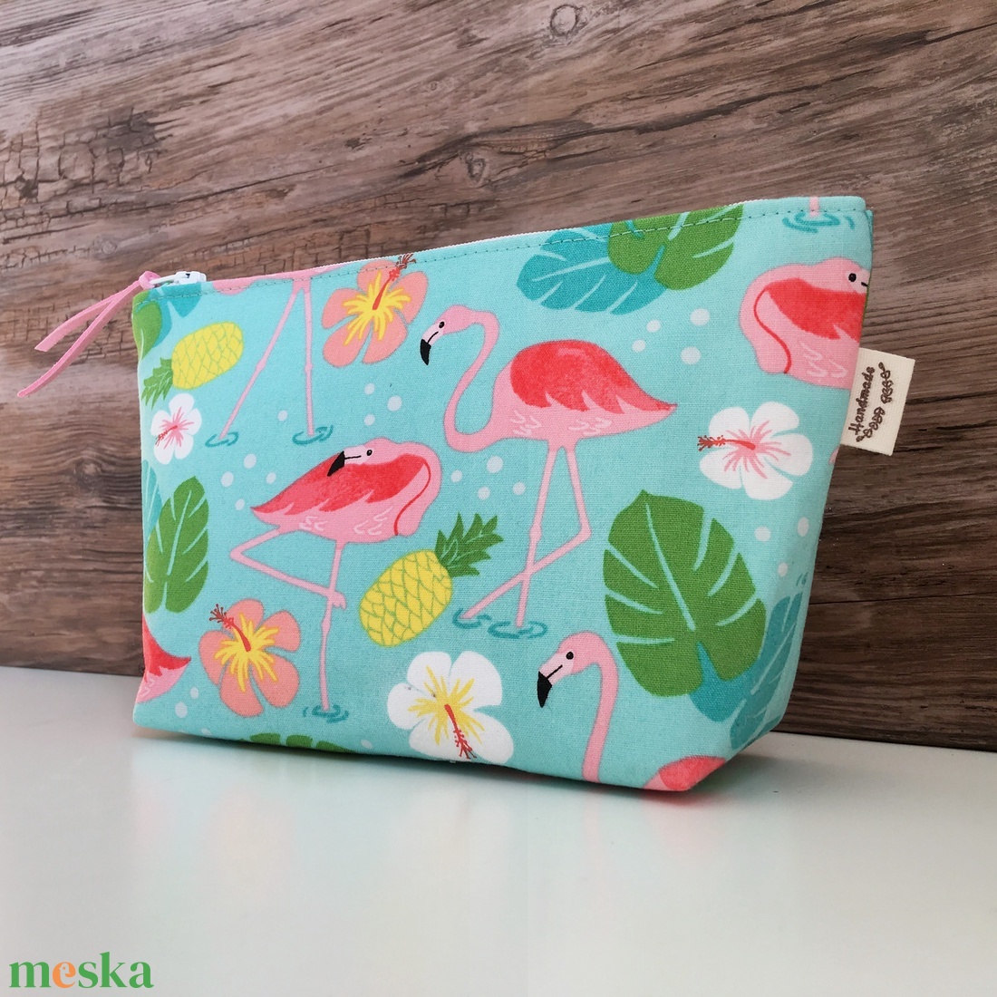 NESZESSZER SZETT flamingós neszesszer pipere táska szett - táska & tok - neszesszer - Meska.hu