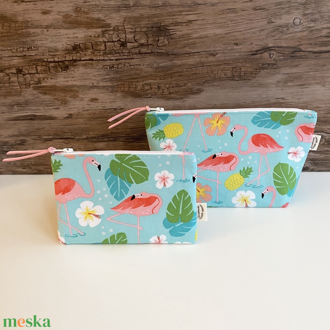 NESZESSZER SZETT flamingós neszesszer pipere táska szett - táska & tok - neszesszer - Meska.hu