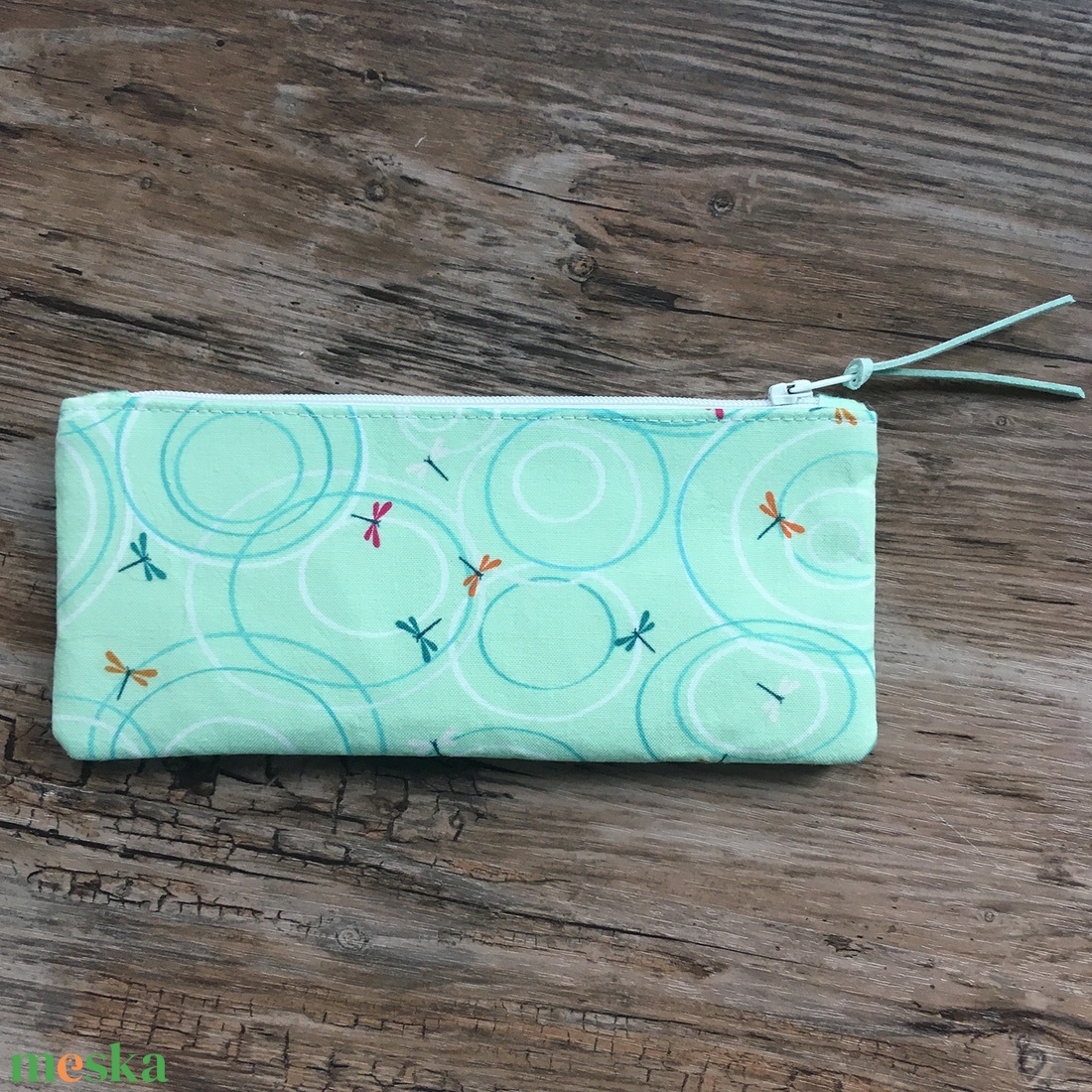 Szitakötő mintás neszesszer tolltartó szemüvegtartó neszeszer - táska & tok - neszesszer - Meska.hu