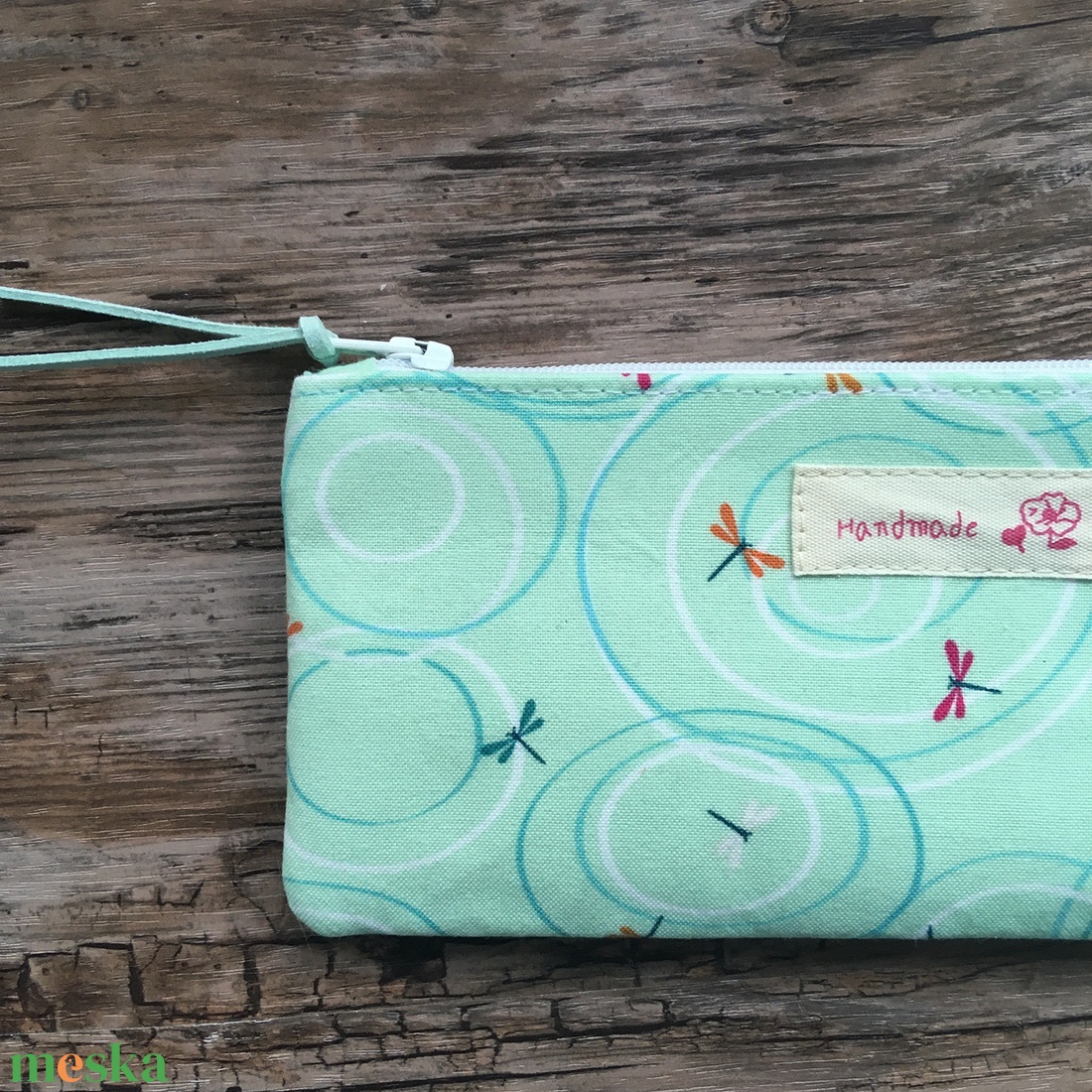 Szitakötő mintás neszesszer tolltartó szemüvegtartó neszeszer - táska & tok - neszesszer - Meska.hu