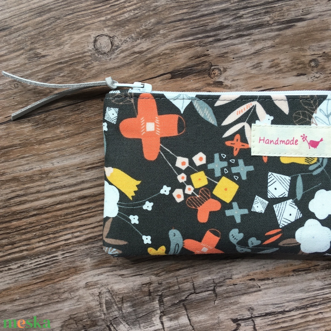 Virágos neszesszer szürke tolltartó szemüvegtok karácsony ajándék - táska & tok - neszesszer - Meska.hu