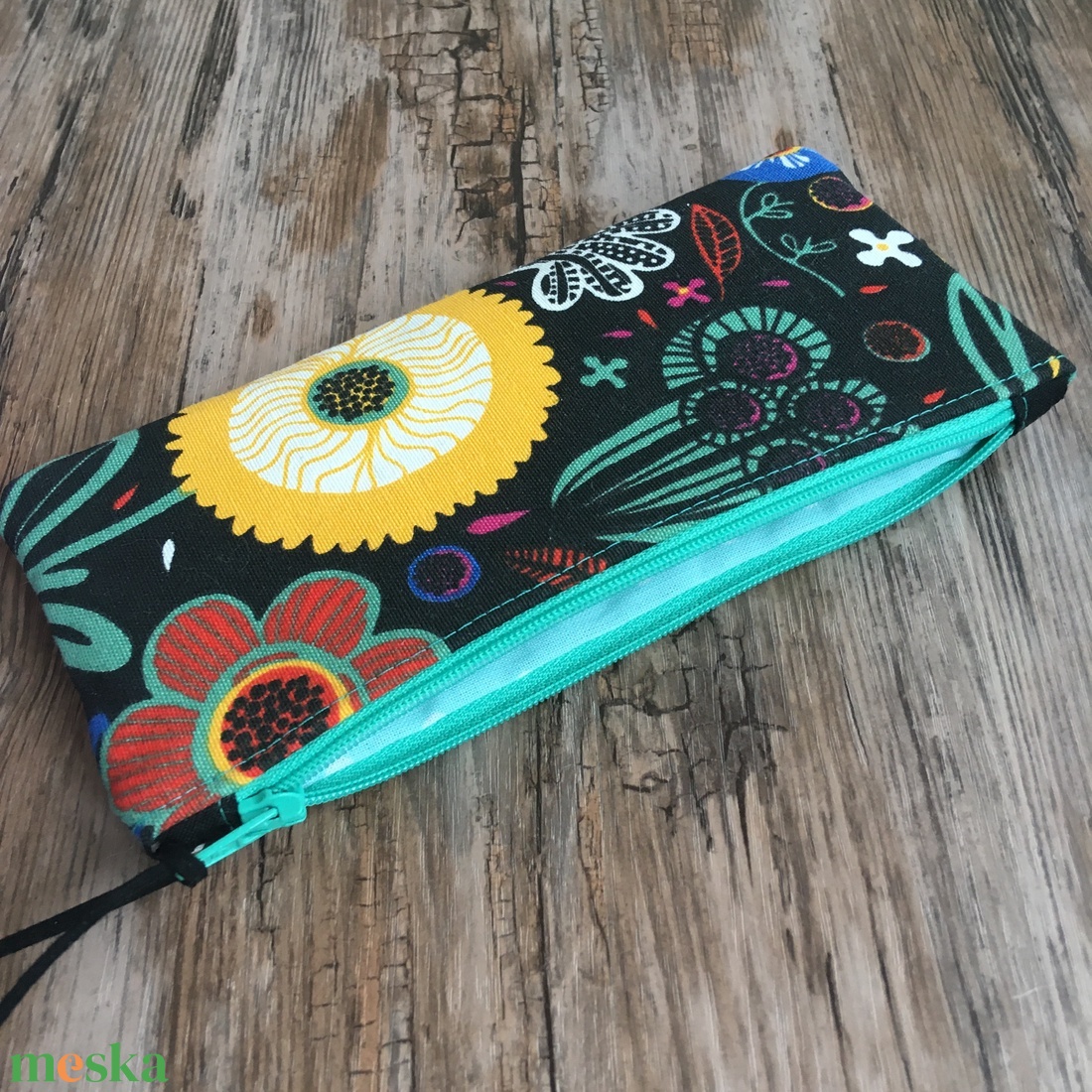Virágos neszeszer tolltartó szemüvegtartó irattartó tok erszény - táska & tok - neszesszer - Meska.hu