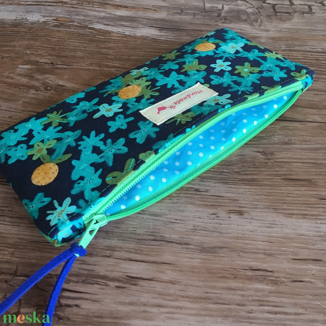 Türkiz csillagvirág neszesszer tolltartó szemüvegtartó tok pedagógusnap karácsony ajándék - táska & tok - neszesszer - Meska.hu