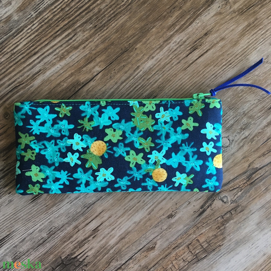 Türkiz csillagvirág neszesszer tolltartó szemüvegtartó tok pedagógusnap karácsony ajándék - táska & tok - neszesszer - Meska.hu