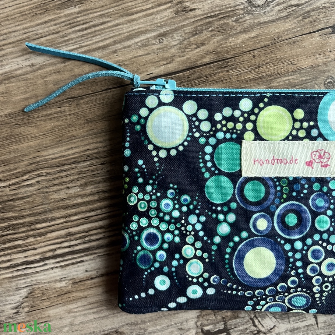 Buborék mintás neszesszer kék zöld boríték neszeszer irattartó erszény tok kártyatartó zsepitartó pénztárca - táska & tok - neszesszer - Meska.hu