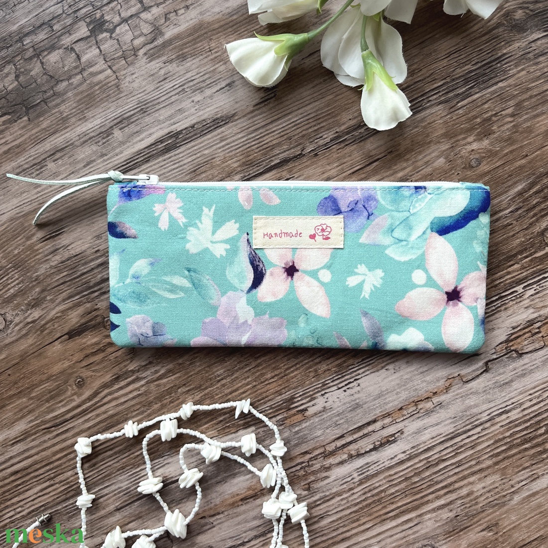 Romantikus virágos neszesszer tolltartó szemüvegtartó tok - táska & tok - neszesszer - Meska.hu