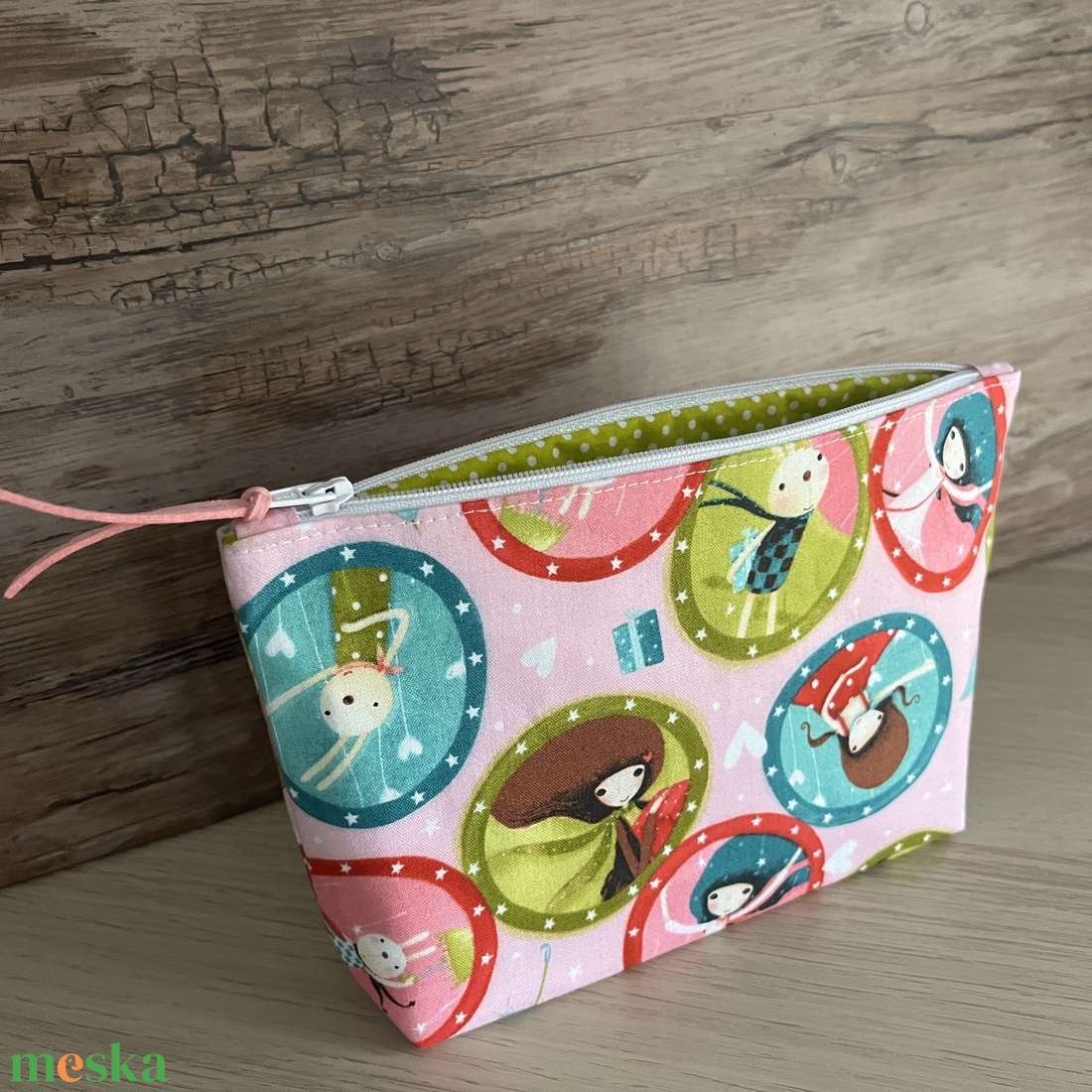 Nyuszi mintás neszesszer pipere táska születésnap gyereknap pedagógusnap neszeszer - táska & tok - neszesszer - Meska.hu