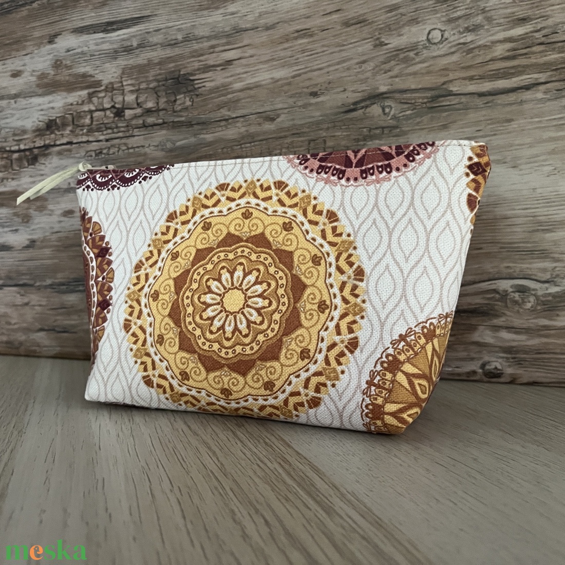 Mandala mintás vastagabb vászon neszeszer ajándék karácsony neszesszer pipere táska - táska & tok - neszesszer - Meska.hu