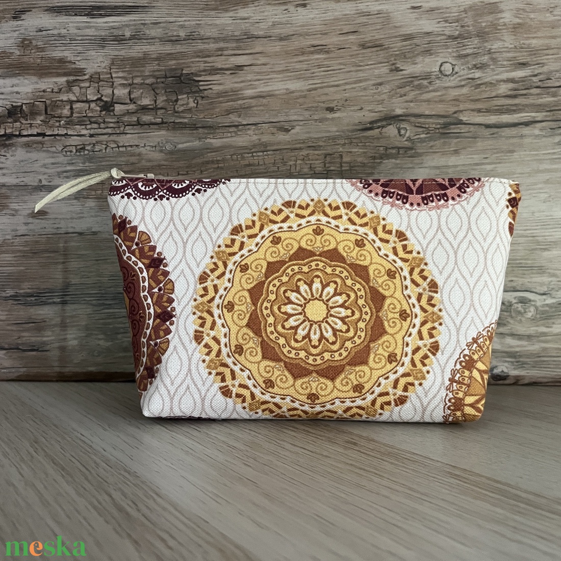 Mandala mintás vastagabb vászon neszeszer ajándék karácsony neszesszer pipere táska - táska & tok - neszesszer - Meska.hu