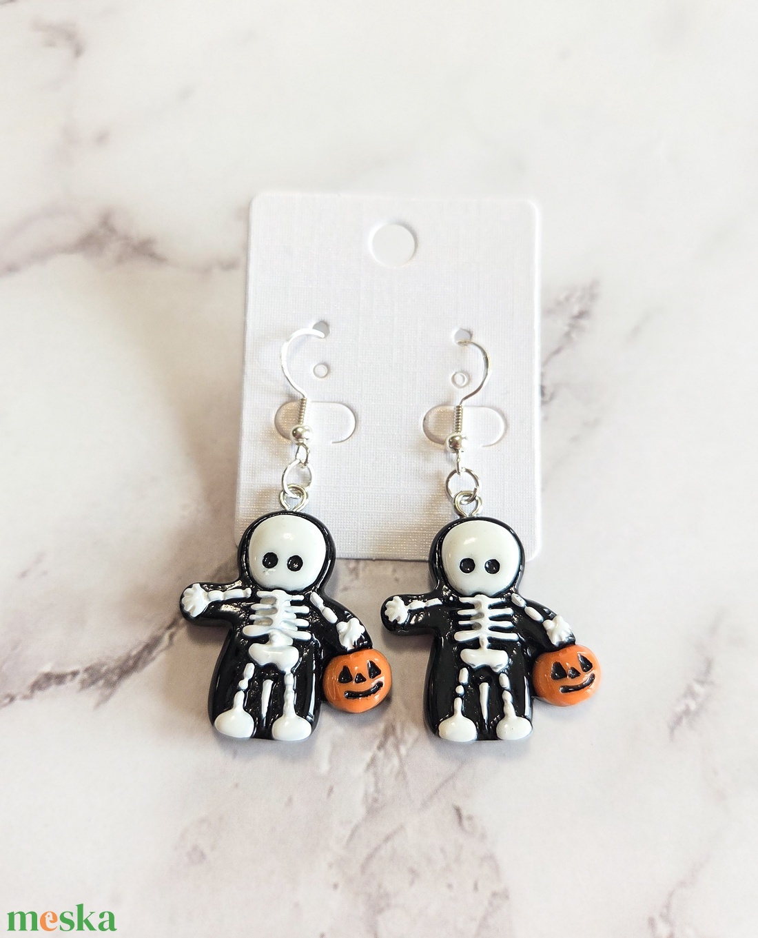 Csontvázas fülbevaló - ékszer - fülbevaló - lógó fülbevaló - Meska.hu Csontvázas fülbevaló - ékszer - fülbevaló - lógó fülbevaló - Meska.hu