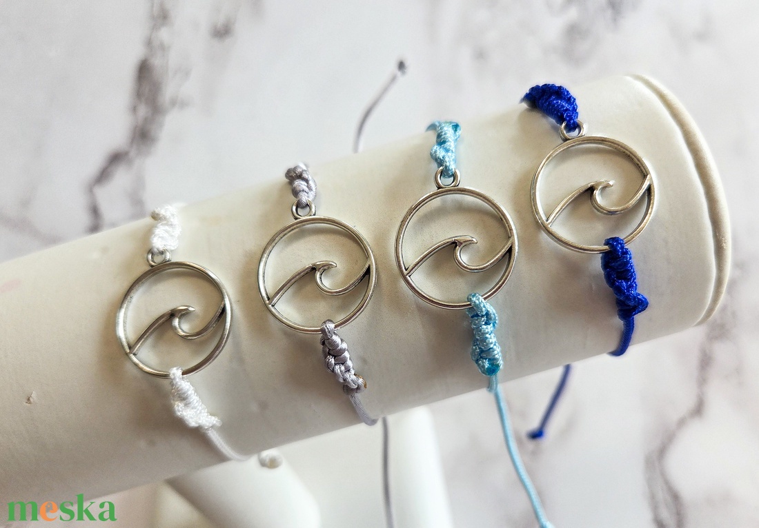 Hullámjeles karkötő - ékszer - karkötő - charm karkötő - Meska.hu