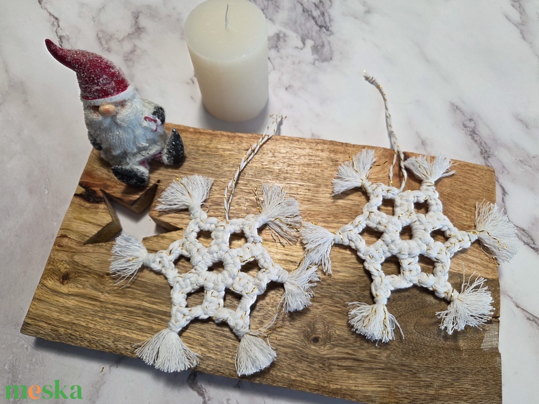 Hópehely - karácsony - karácsonyi lakásdekoráció - karácsonyfadíszek - Meska.hu